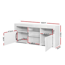 Load image into Gallery viewer, White LED TV Entertainment Unit - 160cm