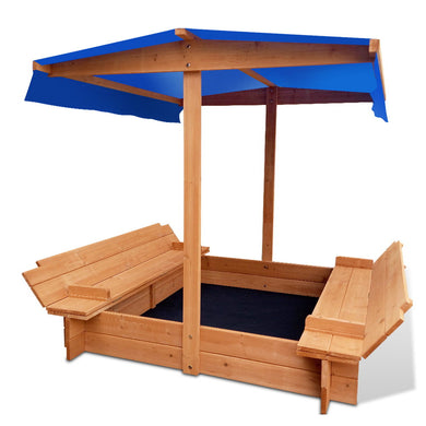 Keezi Wooden Outdoor Sand Box with Shade