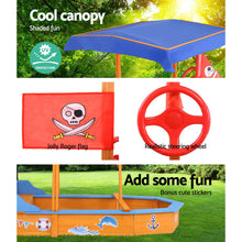 Load image into Gallery viewer, Keezi Boat-shaped Canopy Sand Pit