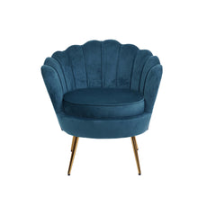 Load image into Gallery viewer, Retro Shell Armchair -  Velvet Navy