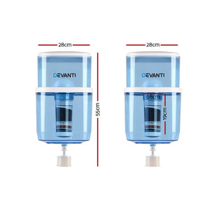 Devanti 22L Water Cooler Purifier Filter Bottle - 6 Stage Filtration