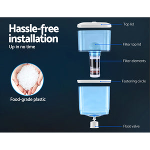 Devanti 22L Water Cooler Purifier Filter Bottle - 6 Stage Filtration